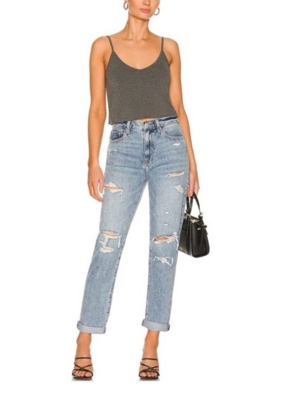 Pistola Presley High Rise distressed denim